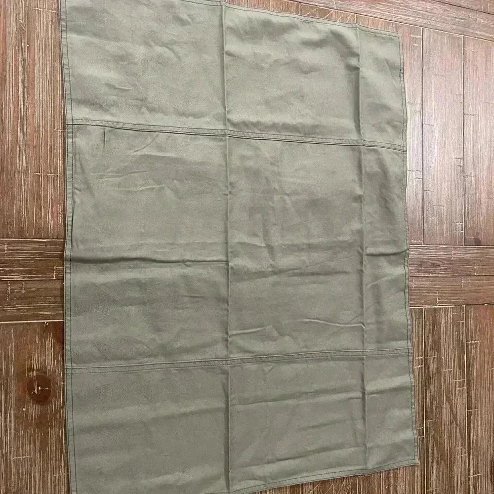 RESTORATION HARDWARE TUMBLE-WASHED TWILL SHAM- NWT- MOSS Color- STANDARD